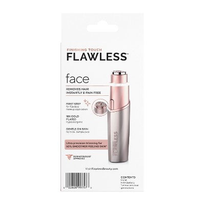 Finishing Touch Flawless Facial Hair Remover Electric Razor for Women Coral - New