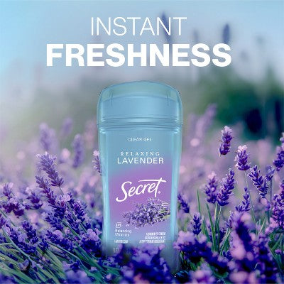 Secret Fresh Clear Gel Deodorant Relaxing Lavender 2.6oz/2pk - Imperfect Box