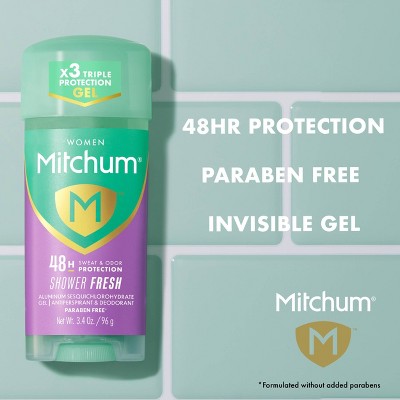 Mitchum Triple Odor Defense Gel Deodorant Shower Fresh 3.4oz/2pk - New