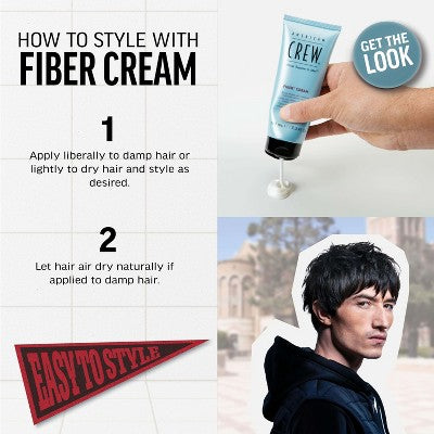 American Crew Fiber Hair Styling Cream 3.3 fl oz - New