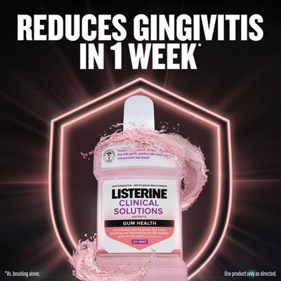 Listerine Clinical Solutions Gum Health Mouthwash for Antigingivitis and Antiplaque 1L - New