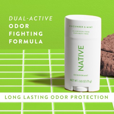 Native Solid Deodorant for Women & Men Cucumber & Mint 2.65oz - Imperfect Container