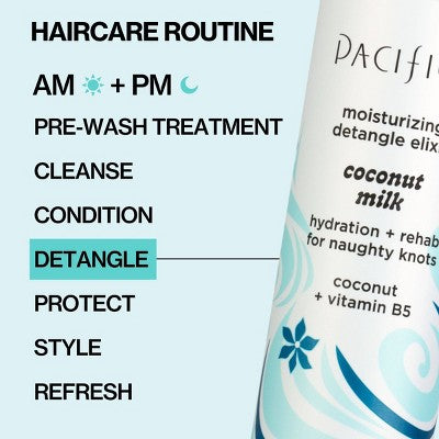 Pacifica Coconut Milk Leave on Detangling and Repair Spray 7 fl oz - New