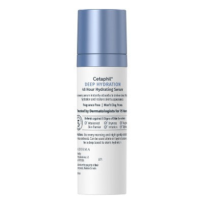 Cetaphil Deep Hydration 48 Hour Activation Hyaluronic Acid Serum 1 fl oz - New