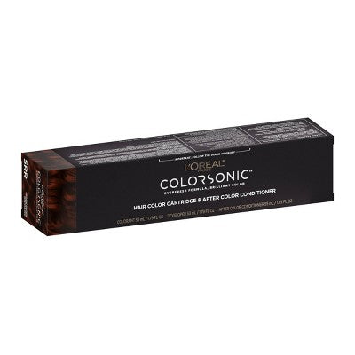 L'Oreal Paris Colorsonic Ammonia Free Permanent Hair Color Cartridge Device Sold Separately Medium Brown Intense Red 5 RR - Imperfect Box