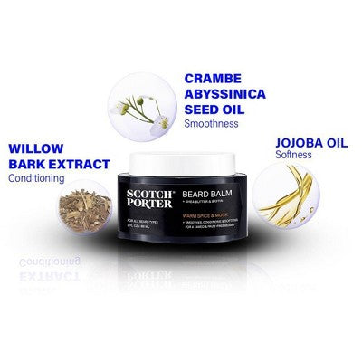 Scotch Porter Shea Butter & Biotin Conditioning Beard Balm 3 fl oz - New