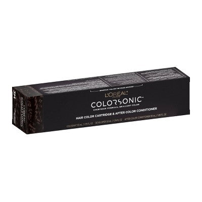L'Oreal Paris Colorsonic Ammonia Free Permanent Hair Color Cartridge Device Sold Separately Darkest Brown Mahogany 3M - Imperfect Box