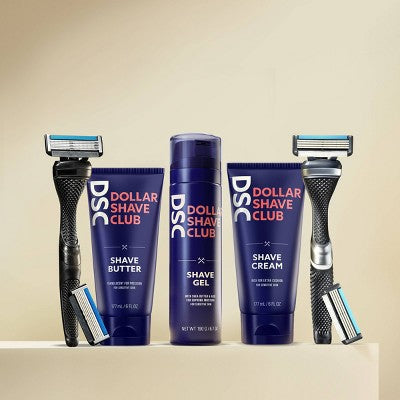 Dollar Shave Club 6-Blade Razor Refill Compatible with 4 and 6 Blade Handles 4ct Trial Size - Imperfect Box