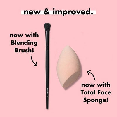 e.l.f. Full Face; Eye Makeup Brush Set With Travel Case 12pc - Imperfect Box