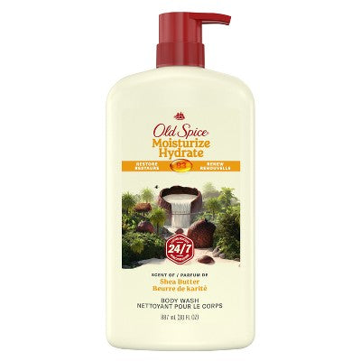 Old Spice Men's Body Wash Moisturize with Shea Butter 30 fl oz - Imperfect Container