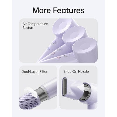 Laifen SE Lite Hair Dryer - Purple 1400 Watts - Imperfect Box