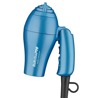 BaBylissPRO Nano Titanium Travel Hair Dryer Blue 1000W - Imperfect Box