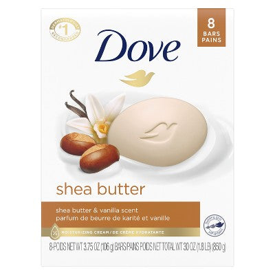 Dove Beauty Purely Pampering Shea Butter with Warm Vanilla Soap 8pk 3.75oz each - New