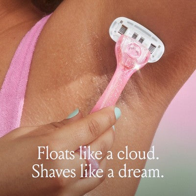 Billie Handle with Magnetic Holder Women 5 Blade Refills Reusable Razor - New