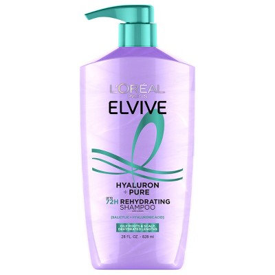 L'Oreal Paris Elvive Hyaluron Pure Purifying Shampoo for Oily Hair 28 fl oz - New