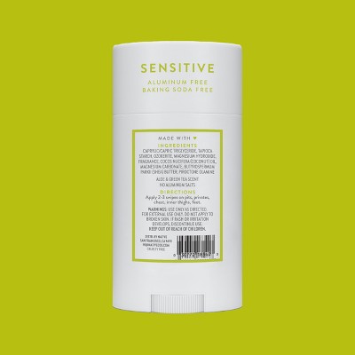 Native Sensitive Solid Deodorant for Women & Men Aloe & Green Tea Aluminum & Baking Soda Free 2.65oz - Imperfect Container