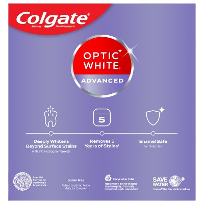 Colgate Optic White Whitening Toothpaste Sparkling White 3.2oz/3pk - Imperfect Box