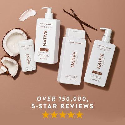 Native Solid Deodorant for Women & Men Coconut & Vanilla Aluminum-Free 2.65oz - Imperfect Container