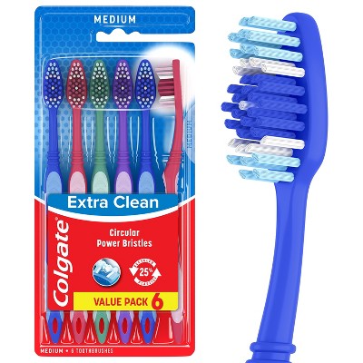 Colgate Extra Clean Full Head Toothbrush Medium 6ct - Imperfect Box