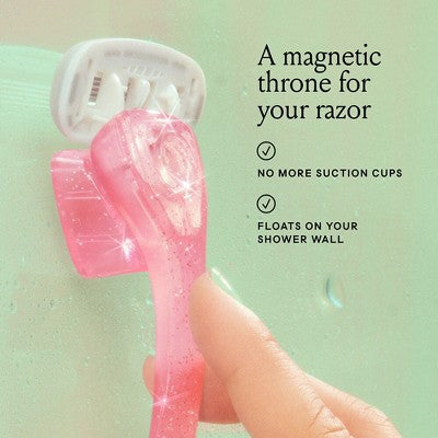 Billie Handle with Magnetic Holder Women 5 Blade Refills Reusable Razor - New