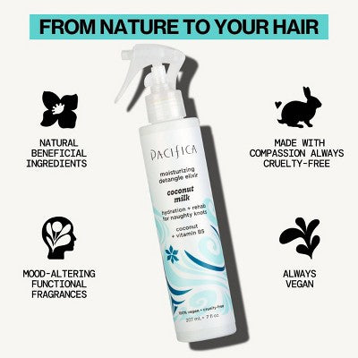 Pacifica Coconut Milk Leave on Detangling and Repair Spray 7 fl oz - New