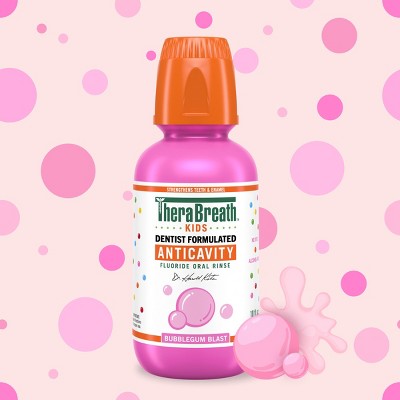 TheraBreath Kids Bubble Gum Mouthwash 10oz - New