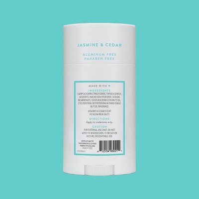 Native Solid Deodorant for Women & Men Jasmine & Cedar Aluminum-Free 2.65oz - New