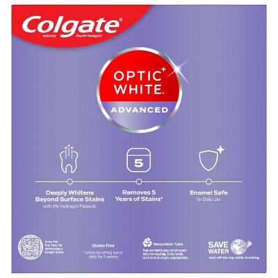 Colgate Optic White Adv Whitening Toothpaste Icy Fresh 3.2oz/3pk - Imperfect Box