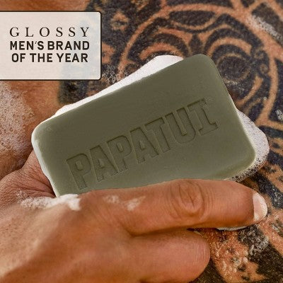 Papatui Enriching Men Bar Soap Sandalwood Suede 7oz - Imperfect Box