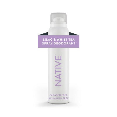 Native Spray Deodorant for Women & Men Lilac & White Tea Aluminum-Free 3.5oz - Imperfect Container