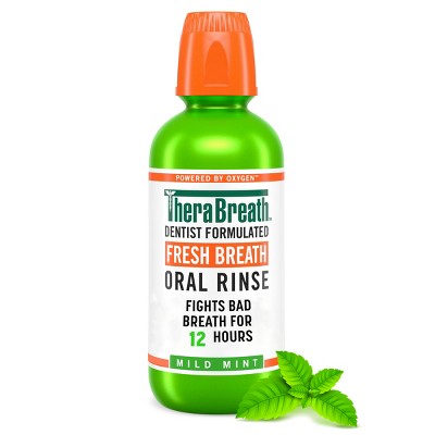 TheraBreath Fresh Breath Mouthwash Alcohol-Free Mild Mint 16 fl oz - New