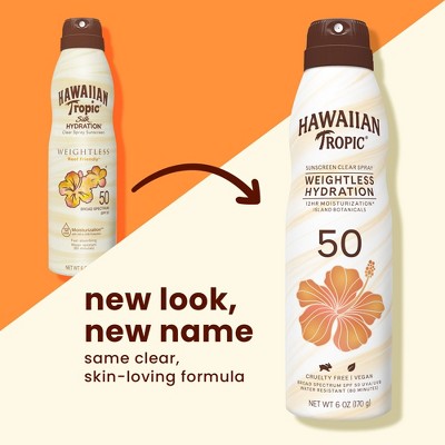 Hawaiian Tropic Silk Hydration Weightless Sunscreen C-Spray SPF 50 6oz - New