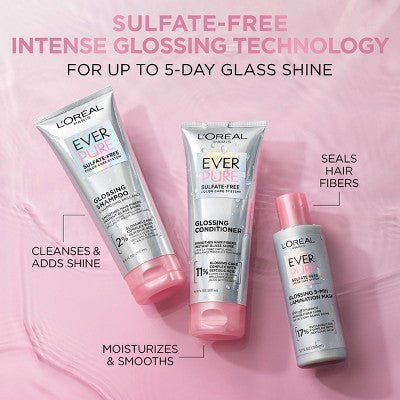 L'Oreal Paris EverPure Sulfate Free Hair Gloss Glossing Lamination Mask 5.1 fl oz - Imperfect Container