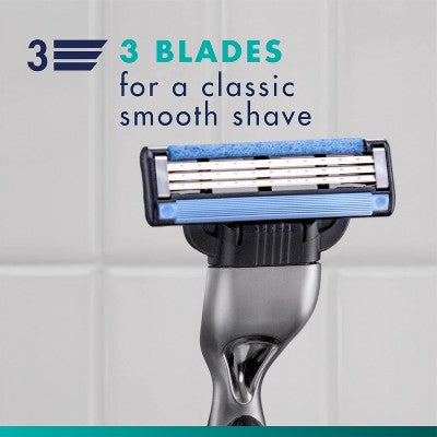 Gillette Mach3 Value Pack Razor Handle + 6 Blade Refills - Imperfect Box