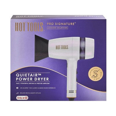 Hot Tools Pro Signature Collection QuietAir Power Hair Dryer Lavender - Imperfect Box