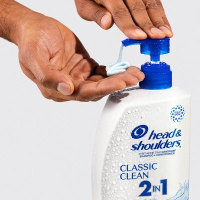 Head & Shoulders Dandruff Shampoo, Anti-Dandruff Treatment, Classic Clean for Daily Use, Paraben-Free 28.2 fl oz - Imperfect Container