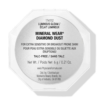 Physicians Formula Mineral Wear Diamond Glow Dust Powder Luminous Gleam 0.21oz - New