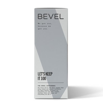 Bevel Men's Shave Kit Safety Razor and Brush, Shave Cream, Pre Shave Oil, Post Shave Balm 40 Blades - Imperfect Box