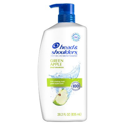Head & Shoulders Dandruff Shampoo, Anti-Dandruff Treatment, Green Apple for Daily Use, Paraben-Free 28.2 fl oz - Imperfect Container