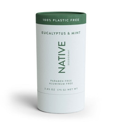 Native Solid Deodorant for Men; Women Eucalyptus; Mint Aluminum; Plastic Free 2.65oz - Imperfect Container
