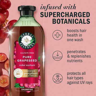 Herbal Essences Grape Seed Shampoo Color Protection and Hair Nourishment 13.5 fl oz - Imperfect Container