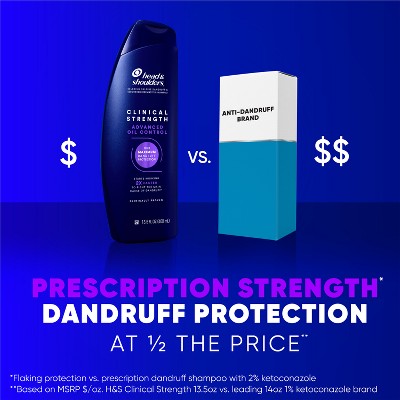 Head & Shoulders Clinical Strength Anti-Dandruff Citrus Shampoo for Advanced Oil Control 13.5 fl oz - Imperfect Container