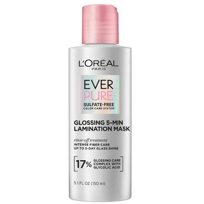 L'Oreal Paris EverPure Sulfate Free Hair Gloss Glossing Lamination Mask 5.1 fl oz - Imperfect Container