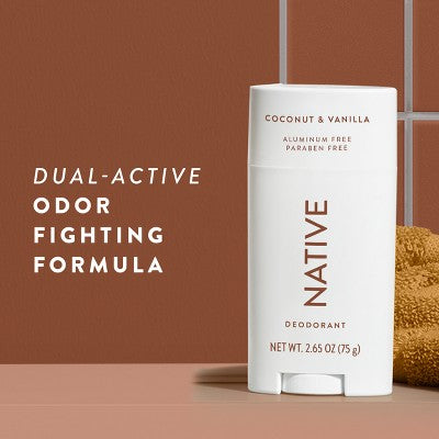 Native Solid Deodorant for Women & Men Coconut & Vanilla Aluminum-Free 2.65oz - Imperfect Container