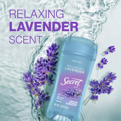 Secret Fresh Clear Gel Deodorant Relaxing Lavender 2.6oz/2pk - Imperfect Box
