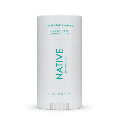 Native Solid Deodorant for Men & Women Palm Leaf & Agave Aluminum Free 2.65oz - New