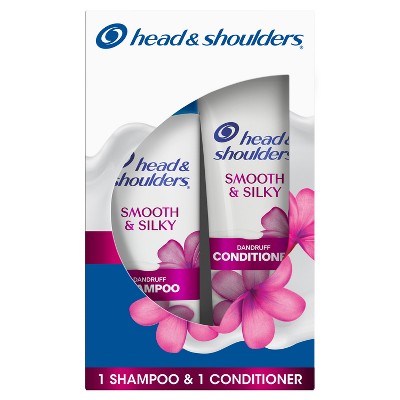 Head & Shoulders Smooth & Silky Paraben Free Shampoo and Conditioner Dual Pack 23.1 fl oz/2ct - Missing Box