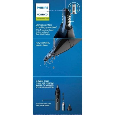 Philips Norelco Series 3000 Men's Nose/Ear/Eyebrows Electric Trimmer - Imperfect Box