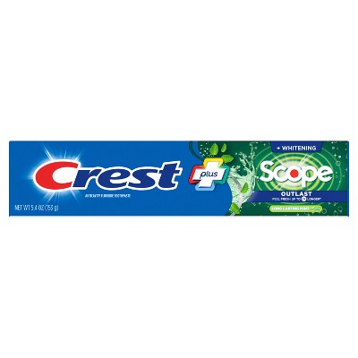 Crest + Scope Outlast Complete Whitening Toothpaste, Mint - 5.4 oz