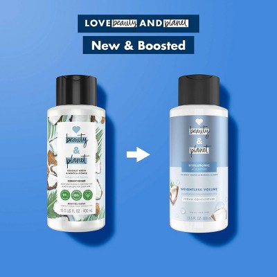 Love Beauty and Planet Coconut Water & Mimosa Flower Conditioner 13.5 fl oz - Imperfect Container
